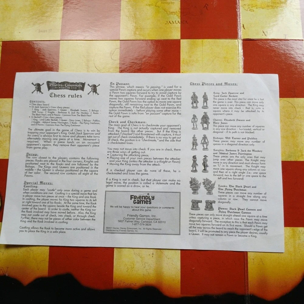 Disney Pirates of the Caribbean At Worlds End Chess Set  RARE Collector's Ed.-RB - Picture 10 of 15